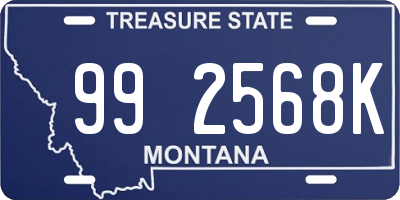 MT license plate 992568K