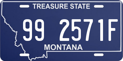 MT license plate 992571F