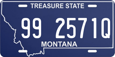 MT license plate 992571Q