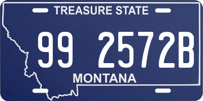 MT license plate 992572B