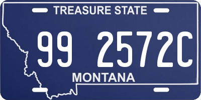 MT license plate 992572C