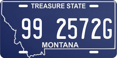 MT license plate 992572G