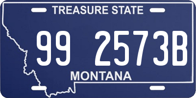 MT license plate 992573B