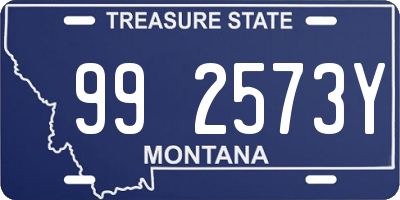 MT license plate 992573Y