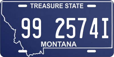 MT license plate 992574I