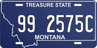 MT license plate 992575C