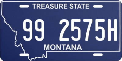 MT license plate 992575H