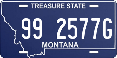 MT license plate 992577G