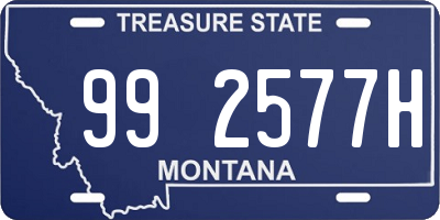 MT license plate 992577H