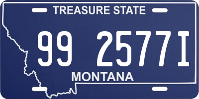 MT license plate 992577I