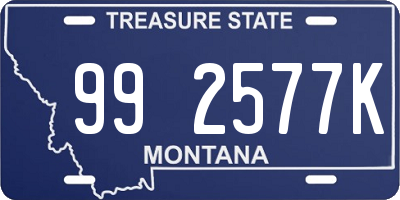 MT license plate 992577K