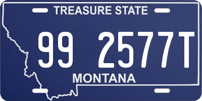 MT license plate 992577T