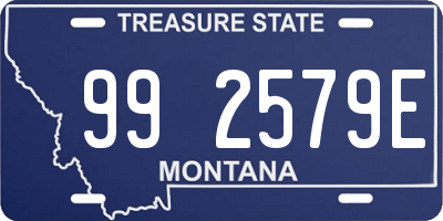 MT license plate 992579E