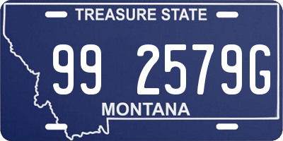 MT license plate 992579G