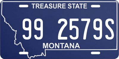 MT license plate 992579S