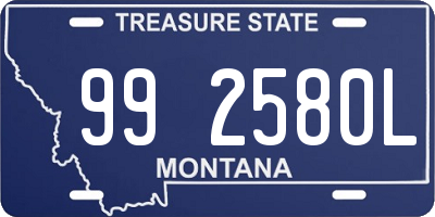 MT license plate 992580L