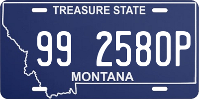 MT license plate 992580P