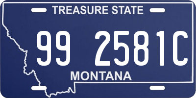 MT license plate 992581C