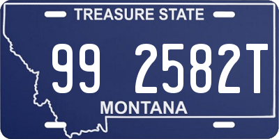 MT license plate 992582T