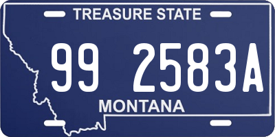 MT license plate 992583A