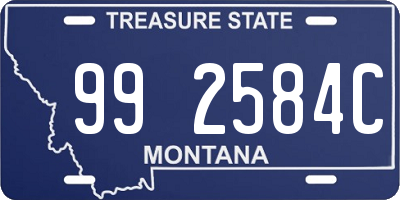 MT license plate 992584C