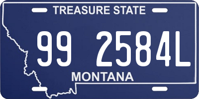 MT license plate 992584L