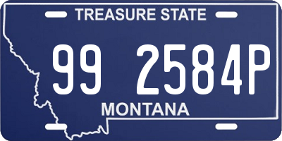 MT license plate 992584P