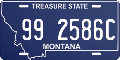 MT license plate 992586C