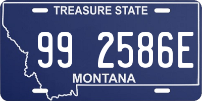 MT license plate 992586E