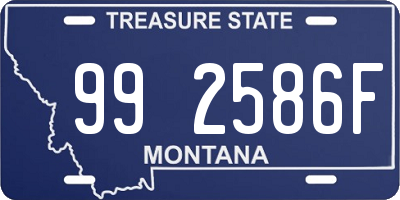 MT license plate 992586F