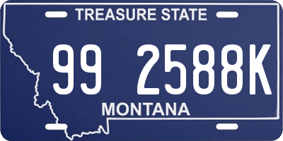 MT license plate 992588K