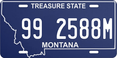 MT license plate 992588M