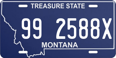 MT license plate 992588X