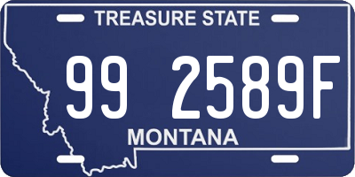 MT license plate 992589F