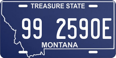 MT license plate 992590E