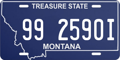 MT license plate 992590I