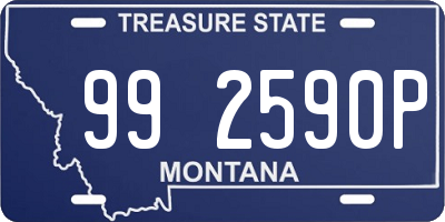 MT license plate 992590P