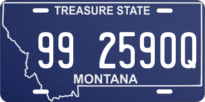 MT license plate 992590Q