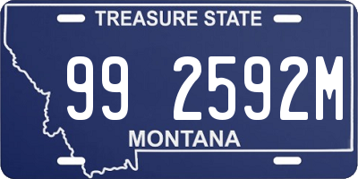 MT license plate 992592M