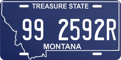 MT license plate 992592R