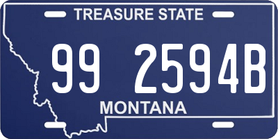 MT license plate 992594B