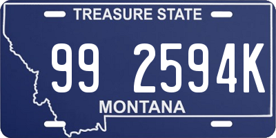 MT license plate 992594K