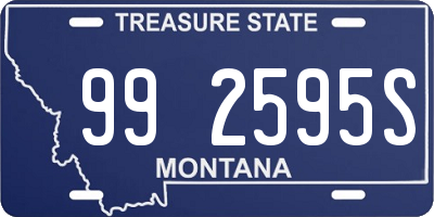 MT license plate 992595S