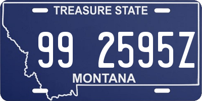 MT license plate 992595Z