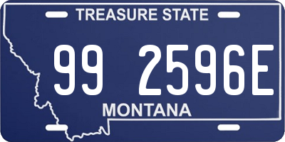 MT license plate 992596E