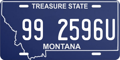 MT license plate 992596U