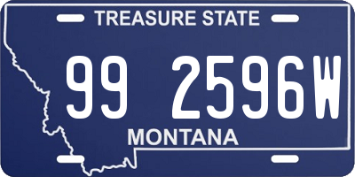 MT license plate 992596W