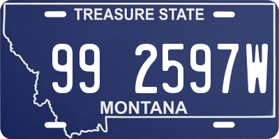 MT license plate 992597W