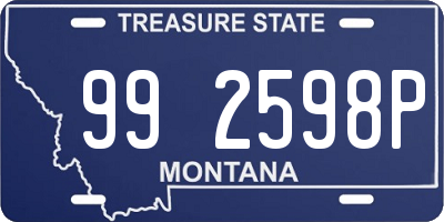 MT license plate 992598P