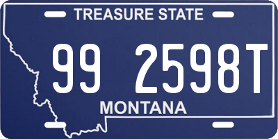 MT license plate 992598T